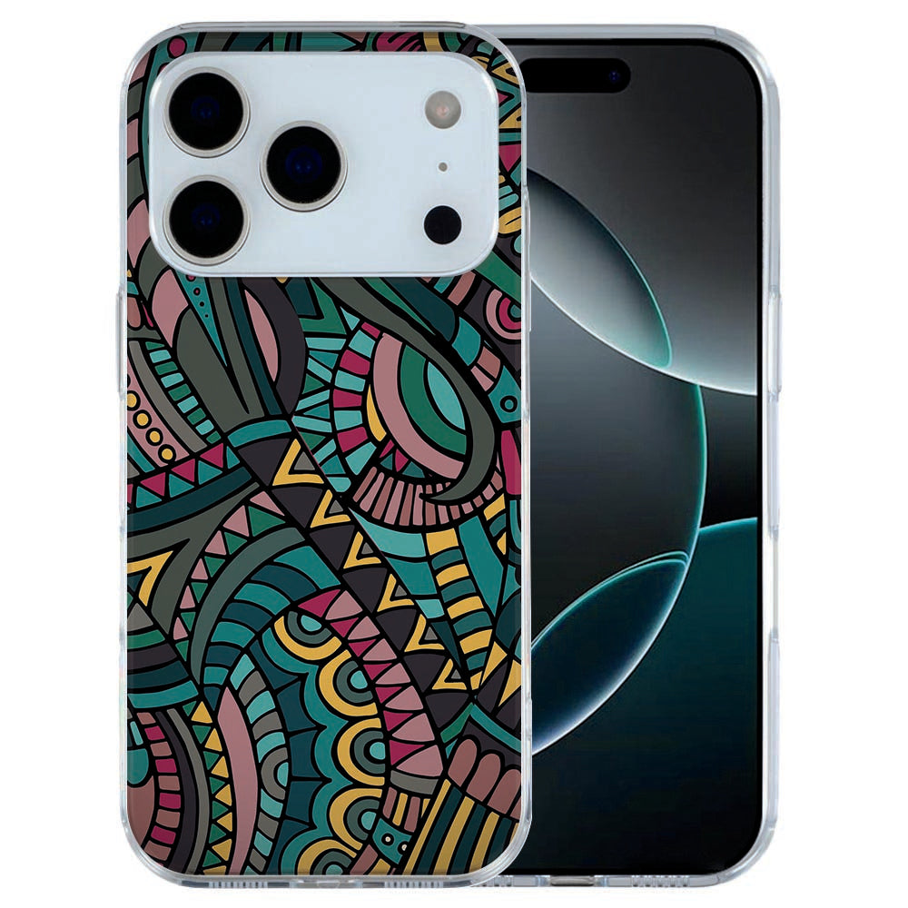 iPhone 17 Pro Max TPU hoesje met aztec patroon in aardetinten