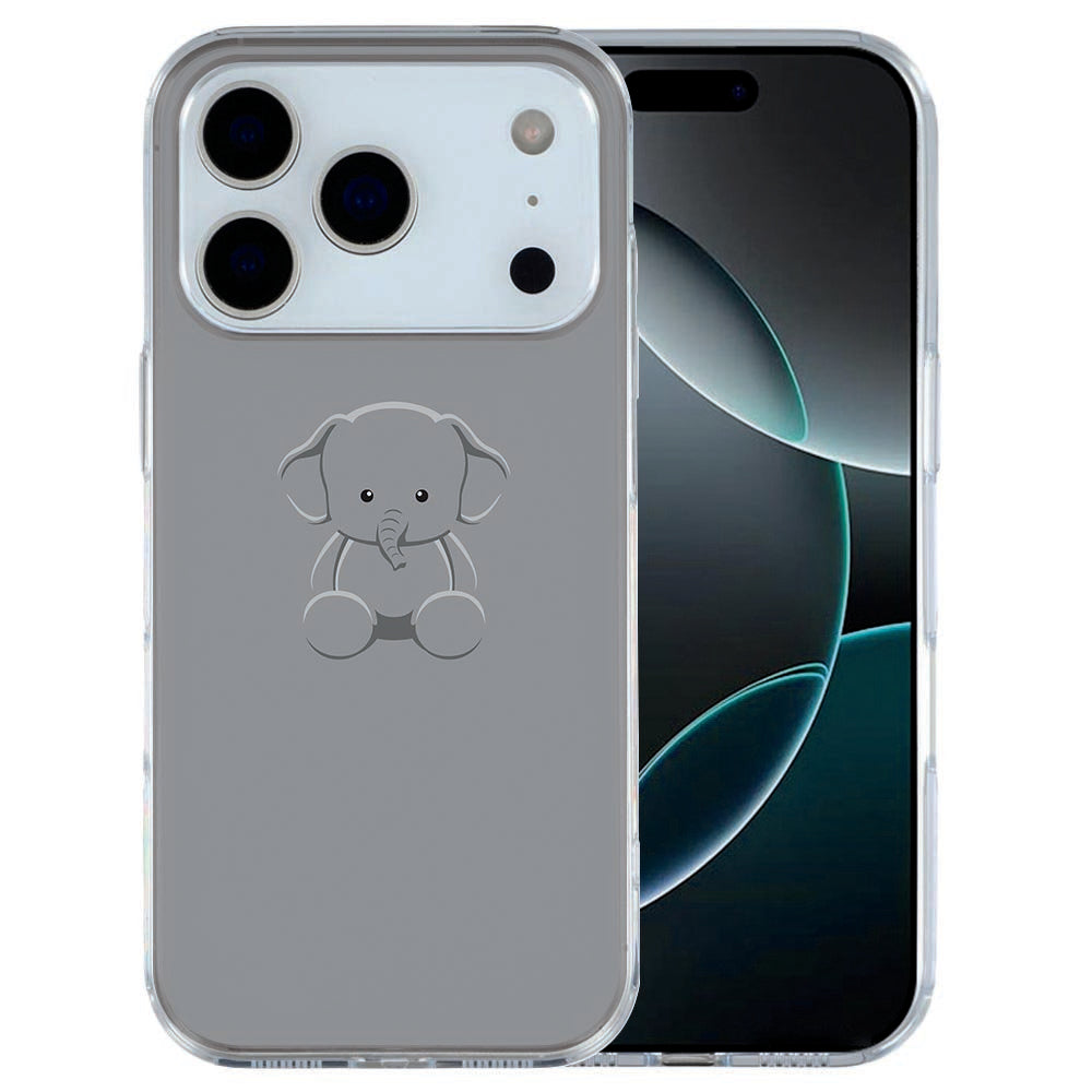 iPhone 17 Pro Max TPU hoesje met illustratie van een schattige baby olifant