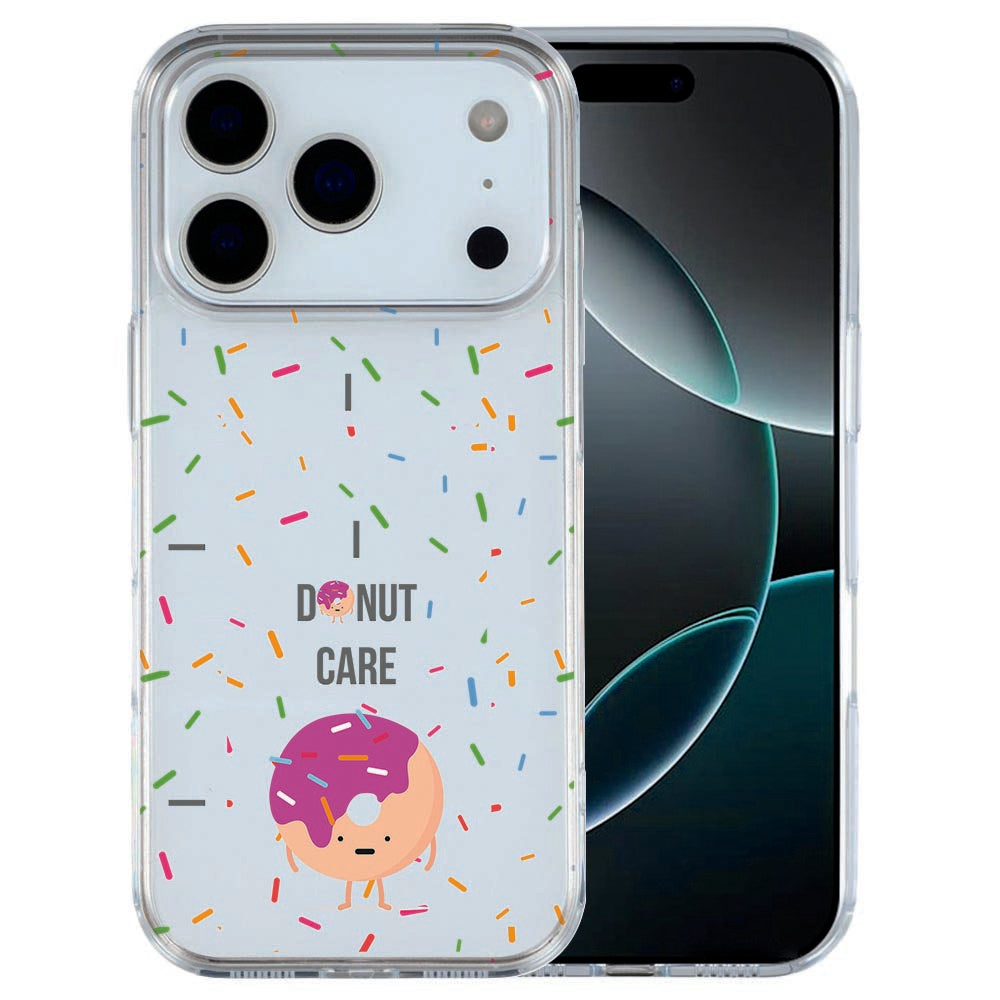 iPhone 17 Pro Max TPU hoesje met kleurrijke donut print en sprinkles