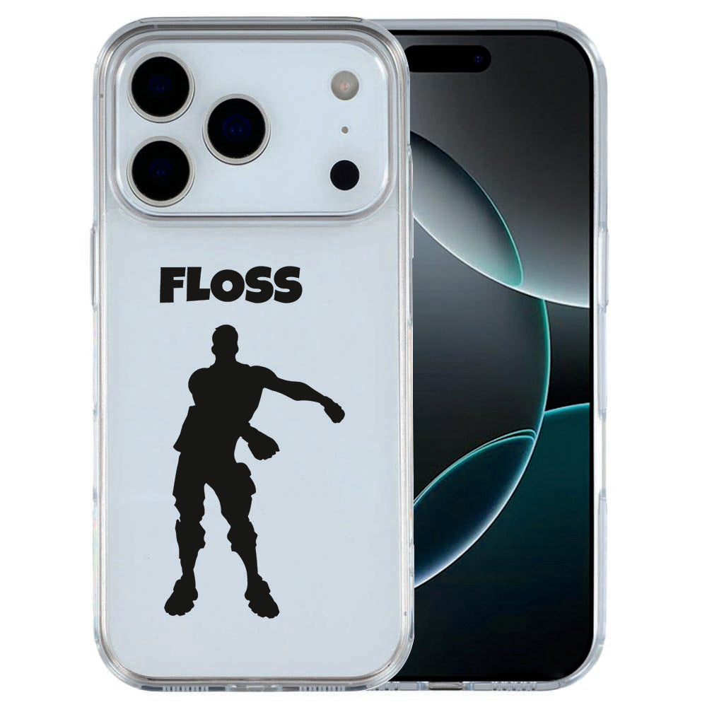 iPhone 17 Pro Max TPU hoesje met speelse floss dans illustratie