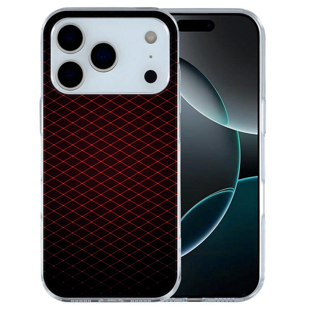 iPhone 17 Pro Max TPU hoesje met rood geruit patroon