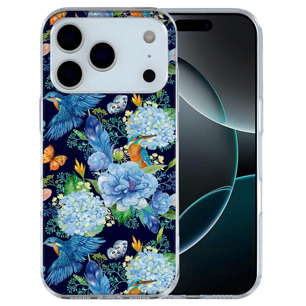 iPhone 17 Pro Max TPU hoesje met print van een kleurrijke ijsvogel