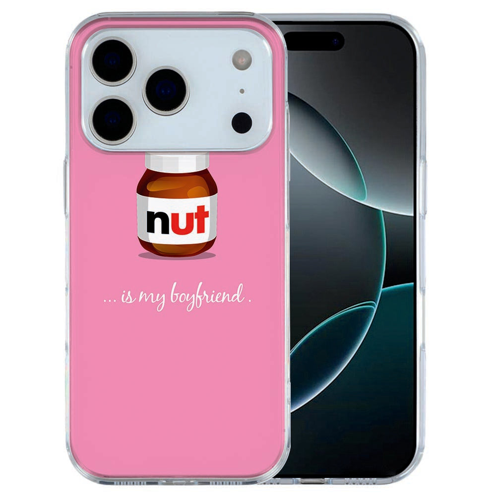 iPhone 17 Pro Max TPU hoesje met speelse nut boyfriend illustratie