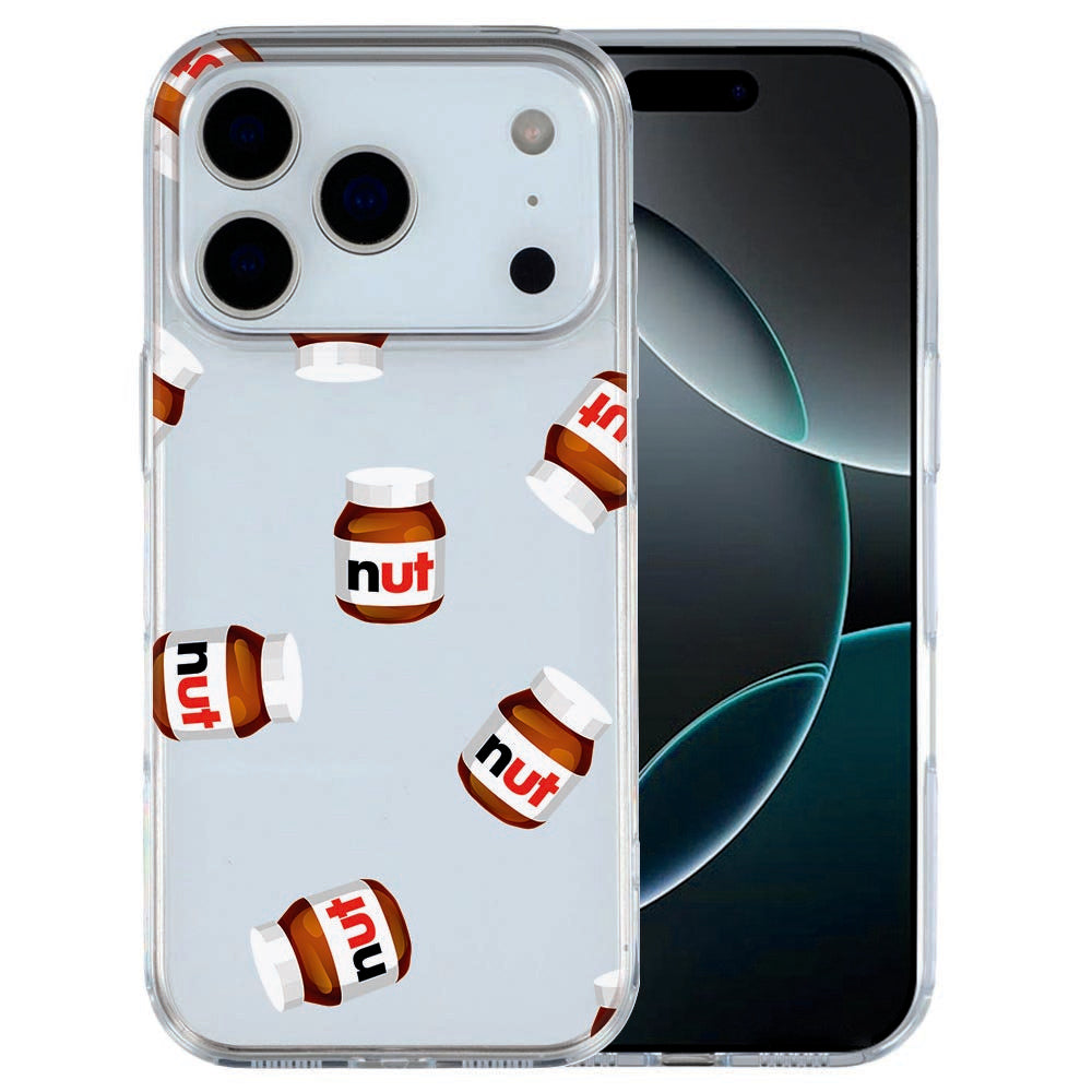 iPhone 17 Pro Max TPU hoesje met grappige nut jar illustratie