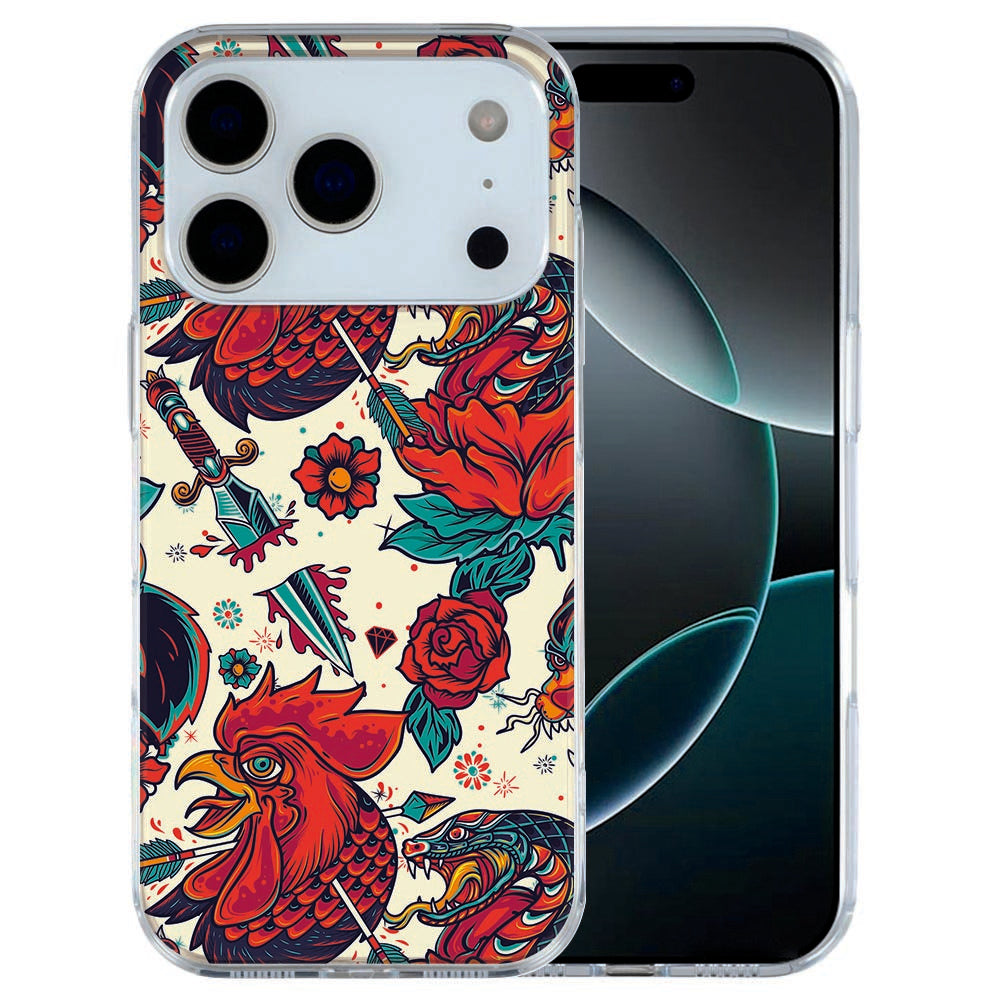 iPhone 17 Pro Max TPU hoesje met old skool vintage print