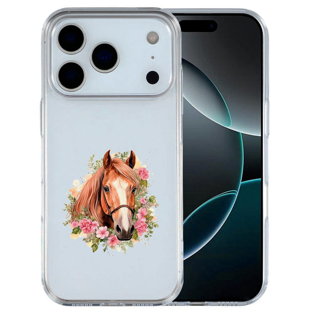 iPhone 17 Pro Max TPU hoesje met elegante paarden illustratie