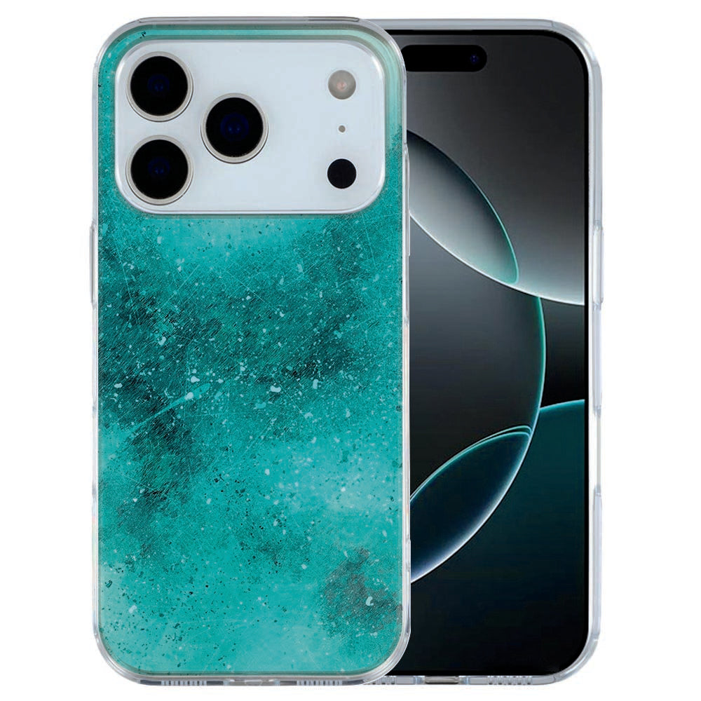iPhone 17 Pro Max TPU hoesje met schilderachtig blauw kunstprint