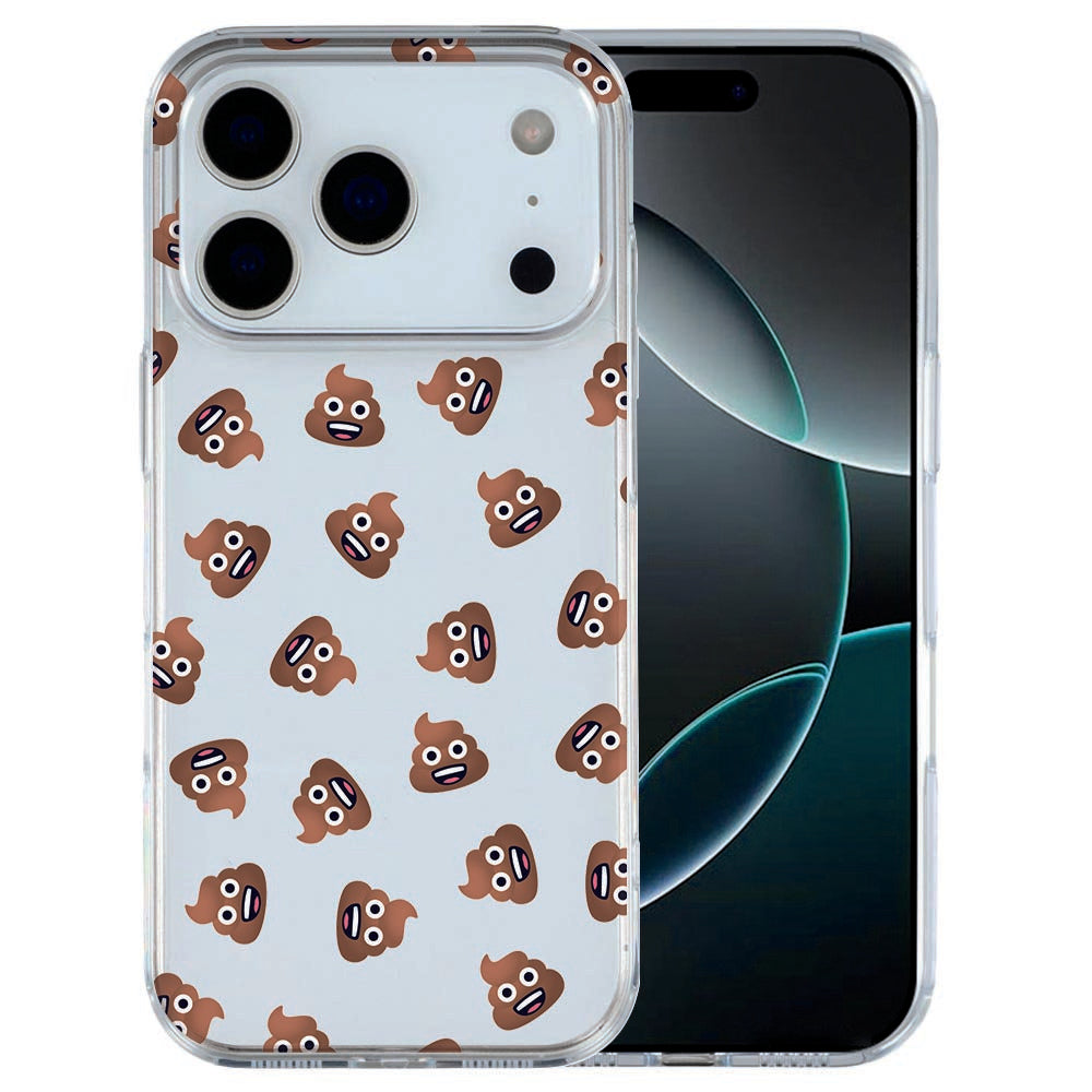 iPhone 17 Pro Max TPU hoesje met grappige emoji print