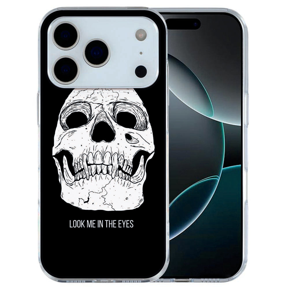 iPhone 17 Pro Max TPU hoesje met stoere skull eyes illustratie