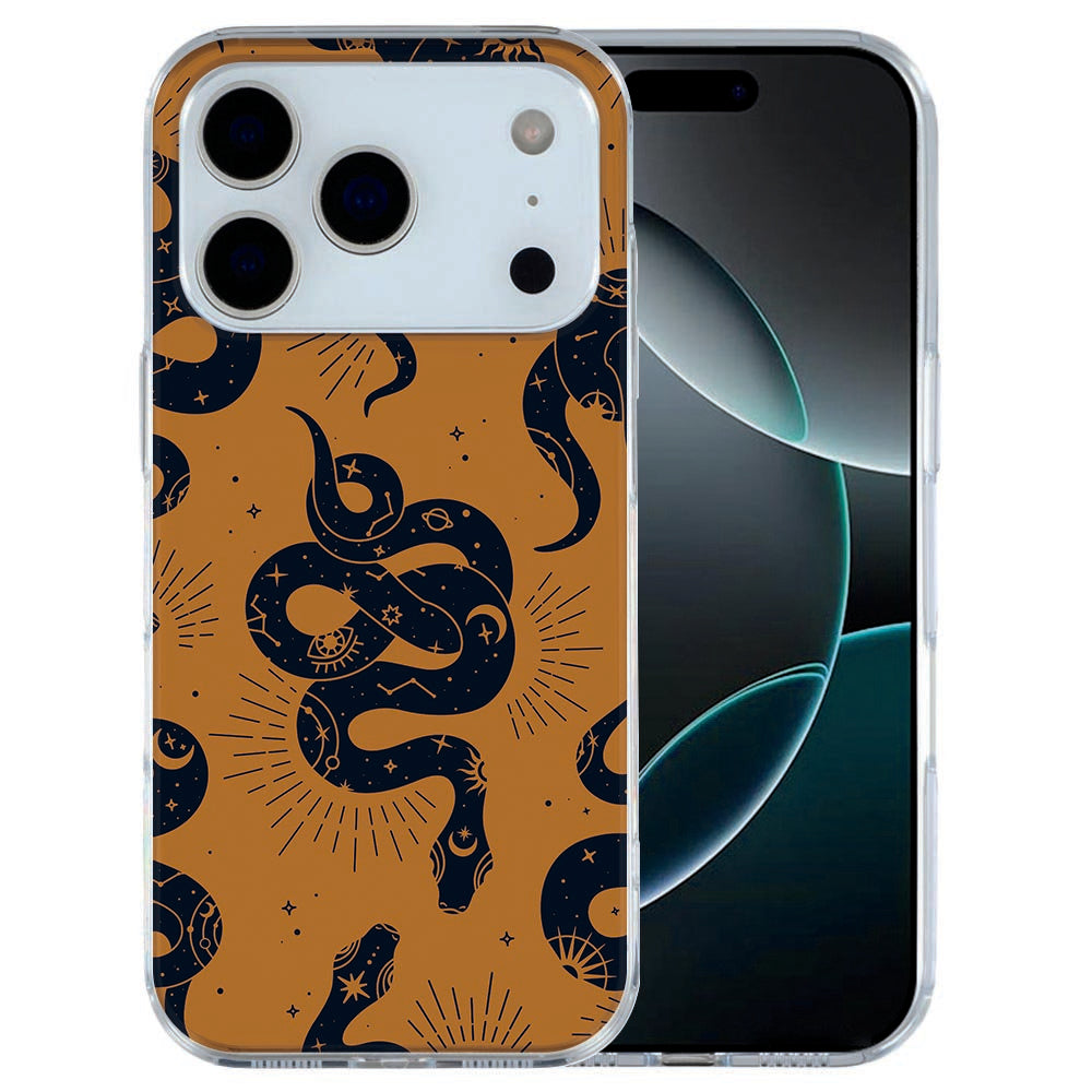 iPhone 17 Pro Max TPU hoesje met slangen patroon in groen bruin