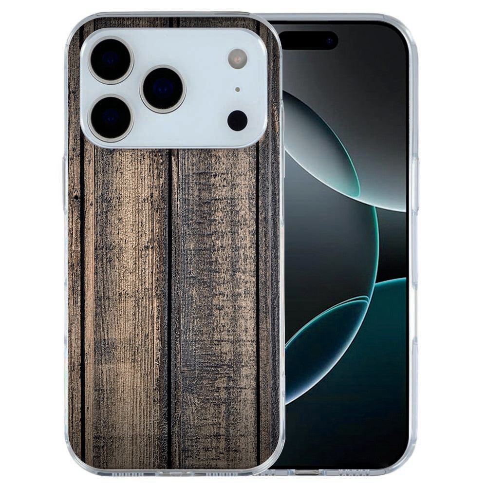 iPhone 17 Pro Max TPU hoesje met realistische steigerhout print
