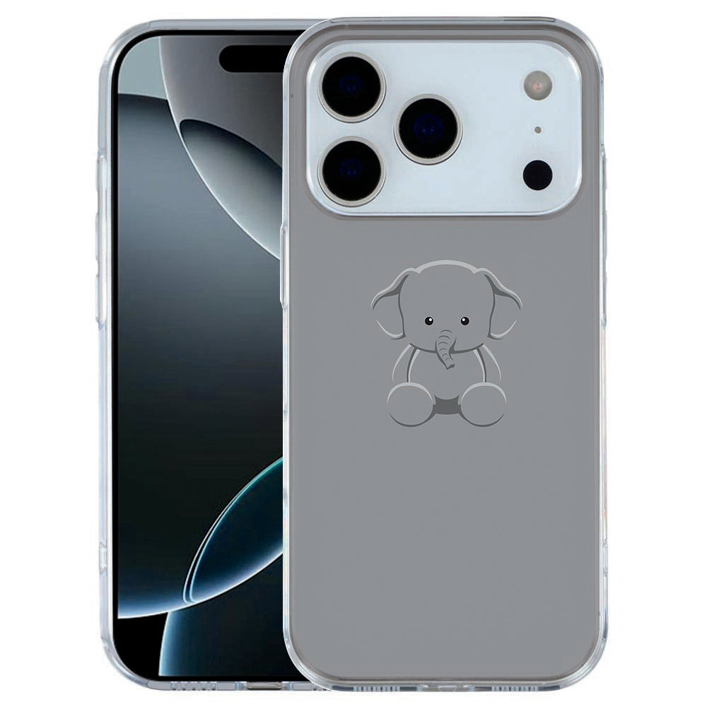 Apple iPhone 17 Pro Softcase Siliconen hoesje Baby Olifant