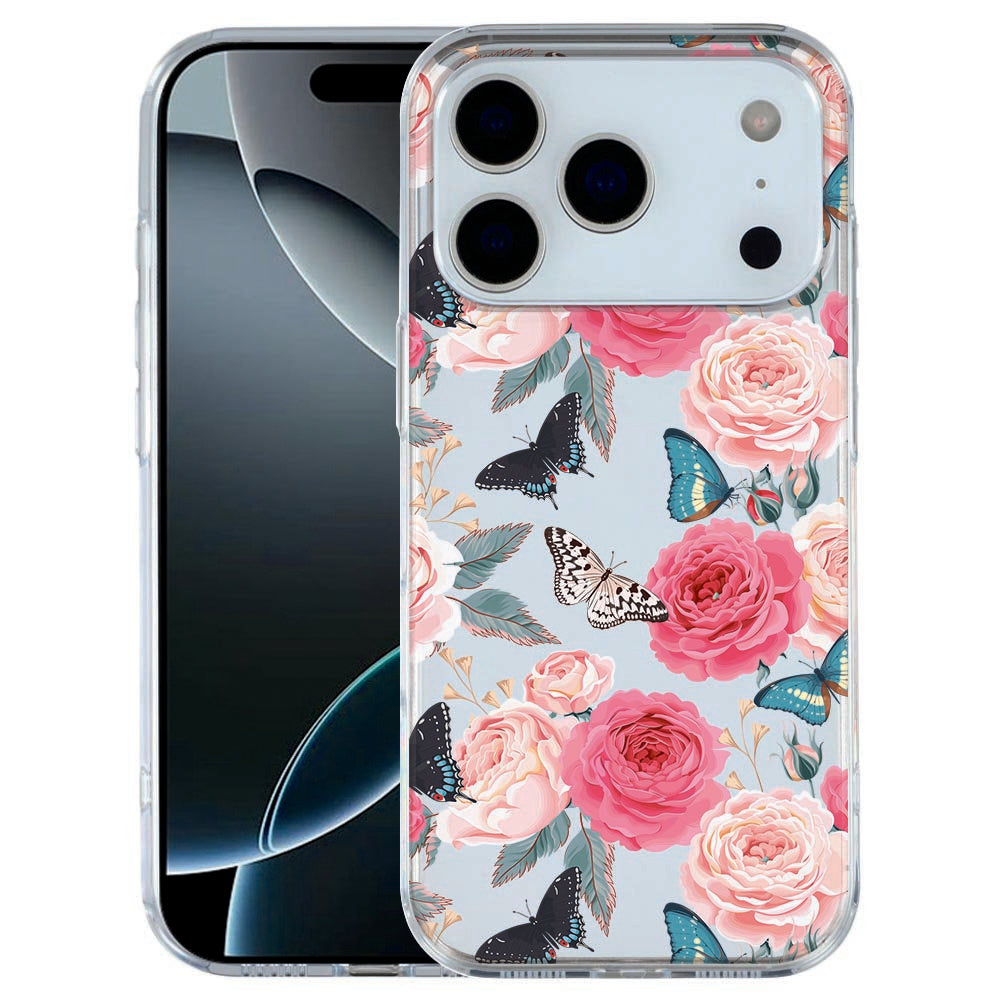 TPU Hoesje Apple iPhone 17 Pro Butterfly Roses