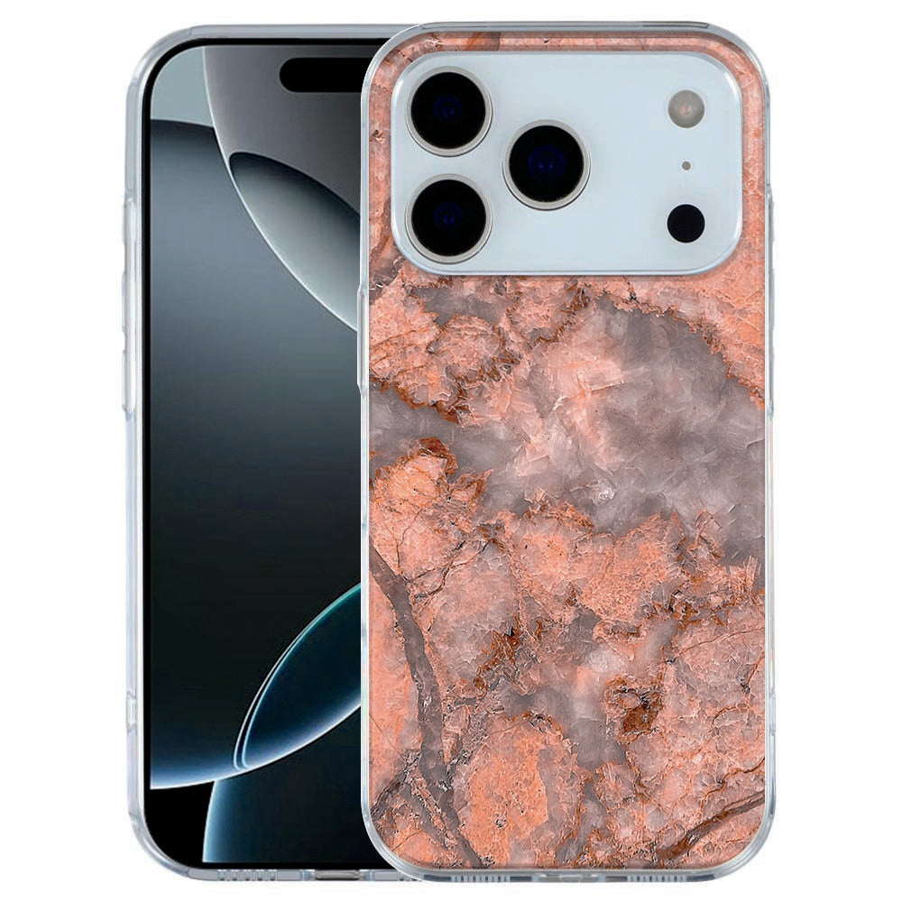 TPU Hoesje Apple iPhone 17 Pro Marmer Oranje