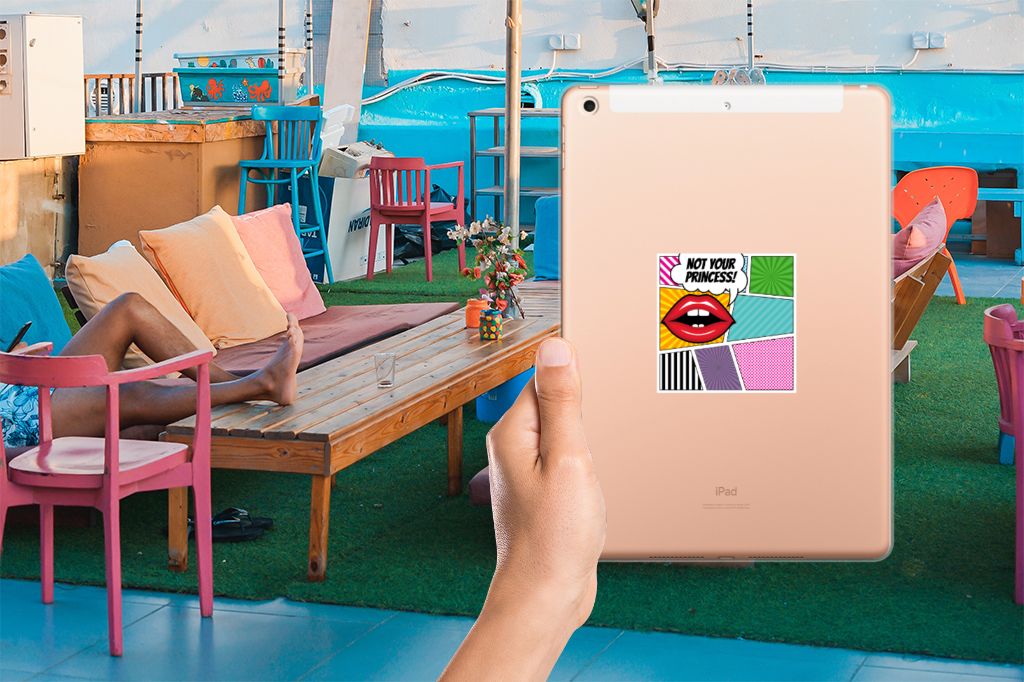 Apple iPad 10.2 | iPad 10.2 (2020) | 10.2 (2021) Leuke Siliconen Hoes Popart Princess