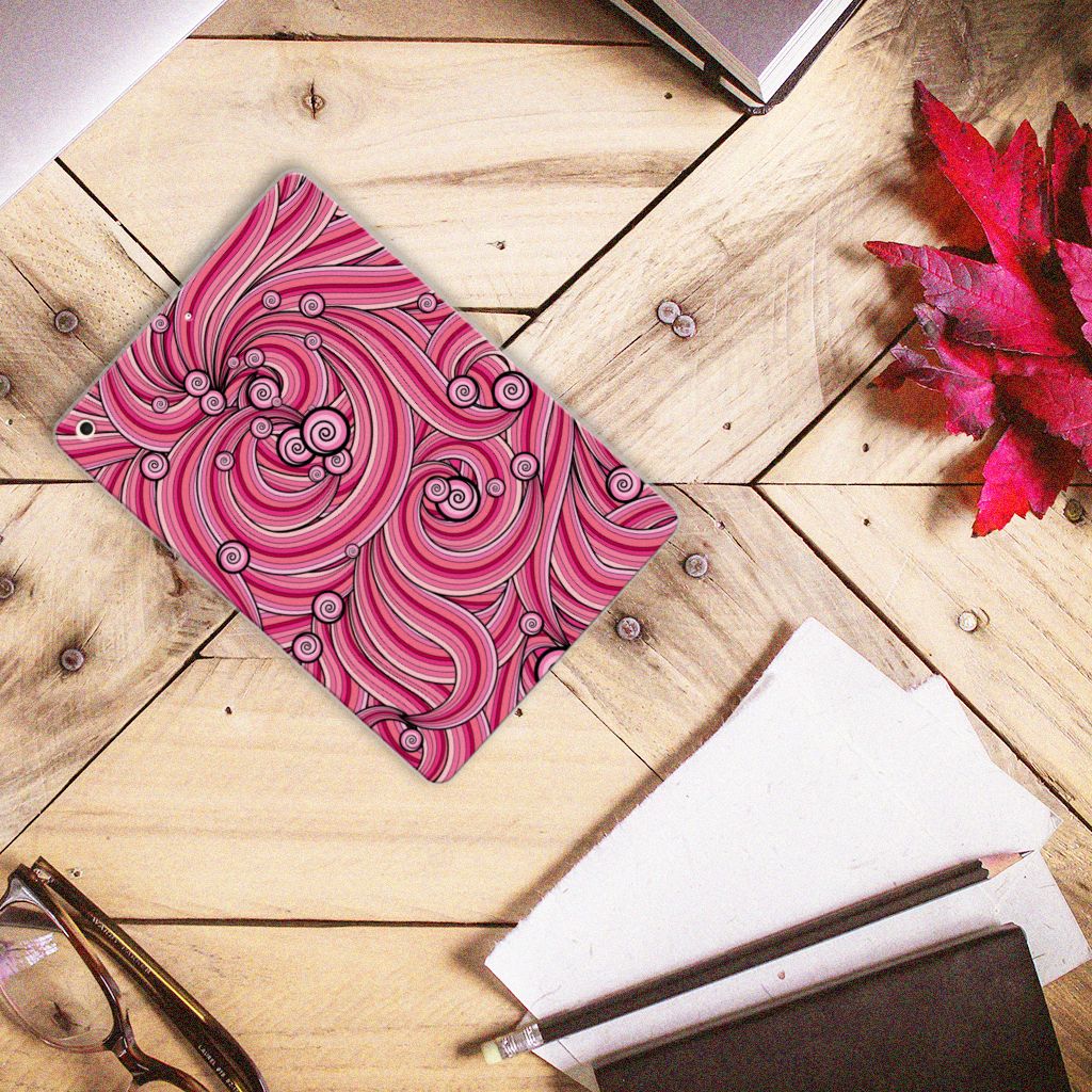 Apple iPad 10.2 | iPad 10.2 (2020) | 10.2 (2021) Tablethoes Swirl Pink