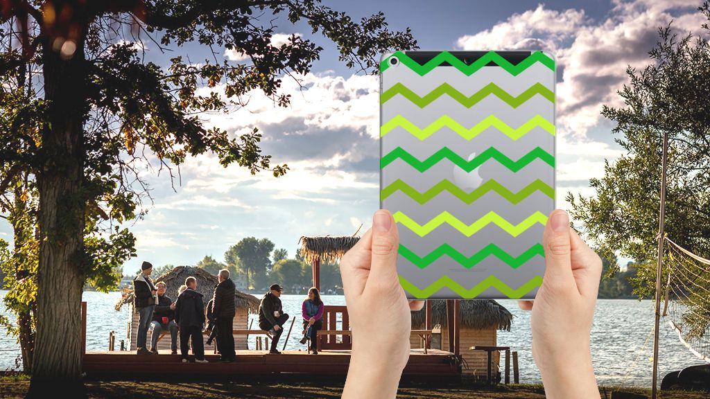 Apple iPad 9.7 2018 | 2017 Hippe Hoes Zigzag Groen