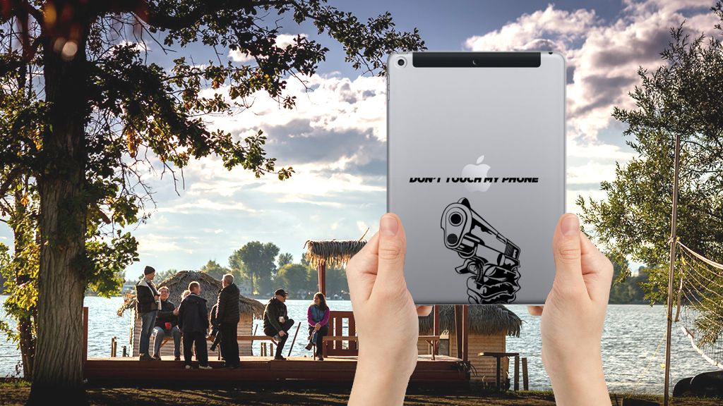 Apple iPad 9.7 2018 | 2017 Print Case Gun Don't Touch My Phone