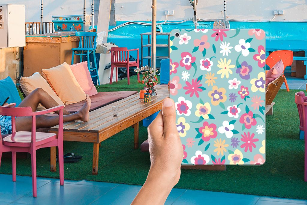 Apple iPad 9.7 2018 | 2017 Siliconen Hoesje Flower Power