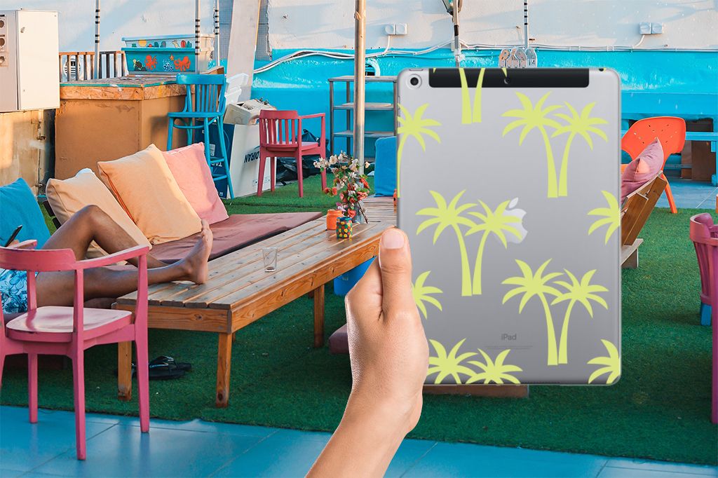 Apple iPad 9.7 2018 | 2017 Siliconen Hoesje Palmtrees