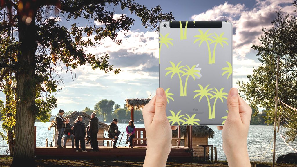 Apple iPad 9.7 2018 | 2017 Siliconen Hoesje Palmtrees