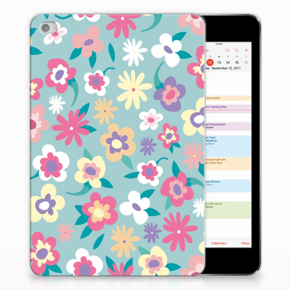 Apple iPad Mini 4 | Mini 5 (2019) Siliconen Hoesje Flower Power
