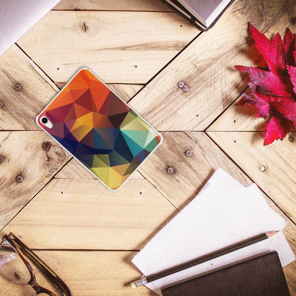 Apple iPad mini 6 (2021) Back Cover Polygon Color kleurrijk geometrisch ontwerp bovenaanzicht