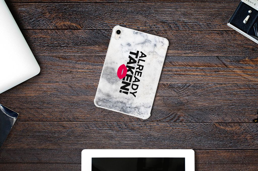 Apple iPad mini 6 (2021) Back cover met naam Already Taken White - B2C Telecom