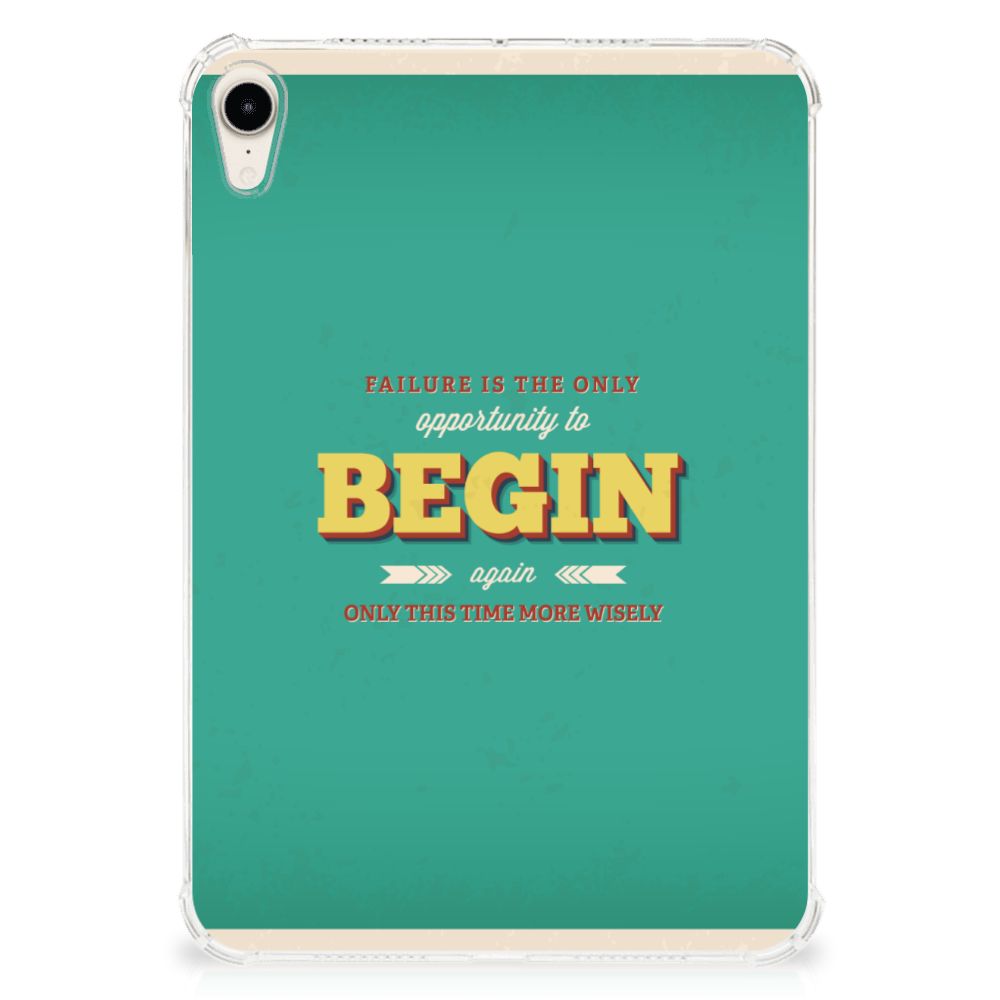 Apple iPad mini 6 (2021) Back cover met naam Quote Begin - B2C Telecom