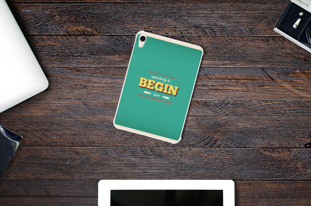Apple iPad mini 6 (2021) Back cover met naam Quote Begin - B2C Telecom