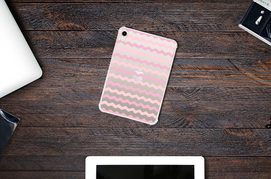 Apple iPad mini 6 (2021) Hippe Hoes Waves Roze - B2C Telecom