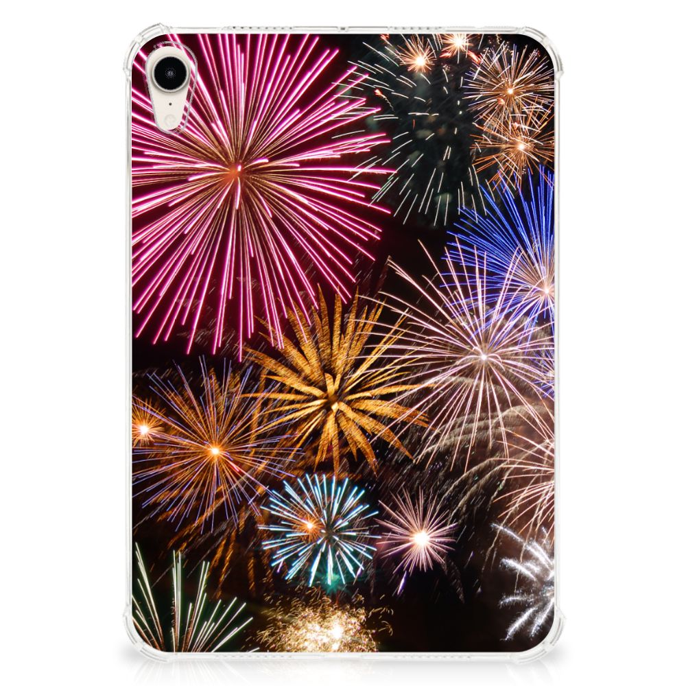 Apple iPad mini 6 (2021) Leuke Siliconen Hoes Vuurwerk - B2C Telecom