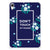 Apple iPad mini 6 (2021) Print Case Flowers Blue DTMP met bloemen en tekst 'DON'T TOUCH MY PHONE' 🌸