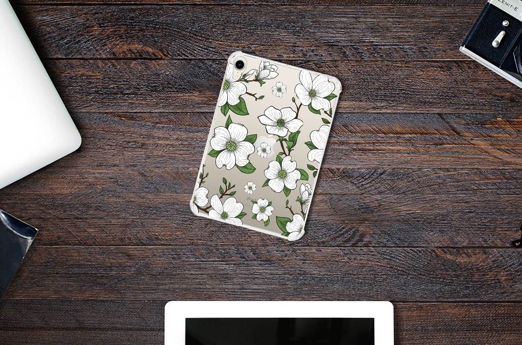 Apple iPad mini 6 (2021) Siliconen Hoesje Dogwood Flowers - B2C Telecom