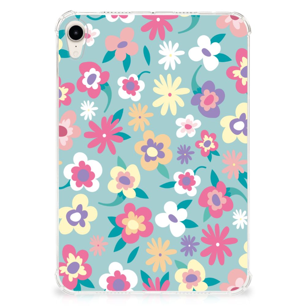 Apple iPad mini 6 (2021) Siliconen Hoesje Flower Power - B2C Telecom