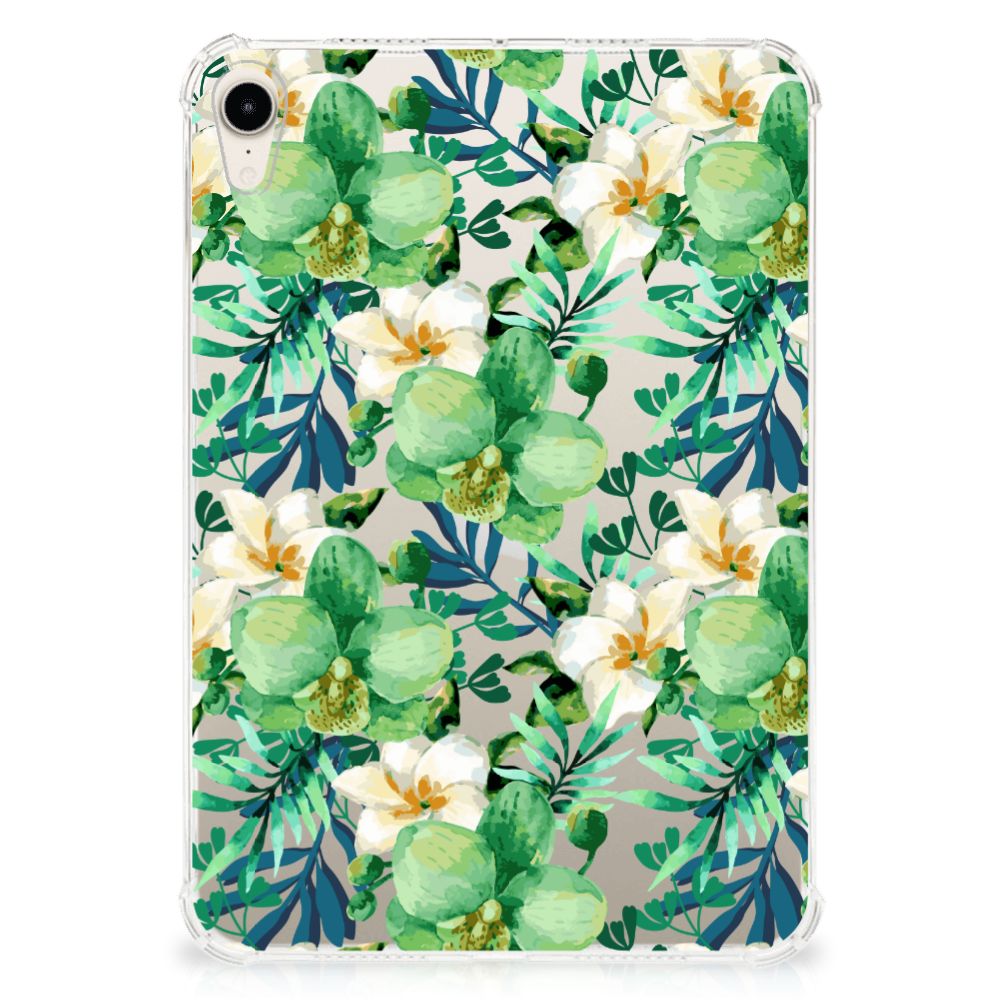 Apple iPad mini 6 (2021) Siliconen Hoesje Orchidee Groen - B2C Telecom