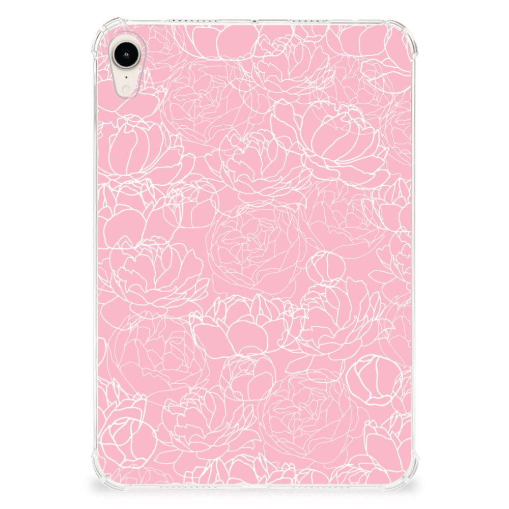 Apple iPad mini 6 (2021) Siliconen Hoesje White Flowers - B2C Telecom