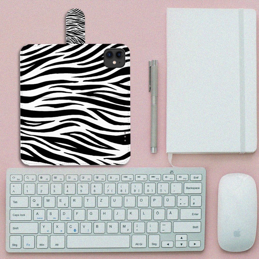 Apple iPhone 11 Telefoonhoesje met Pasjes Zebra