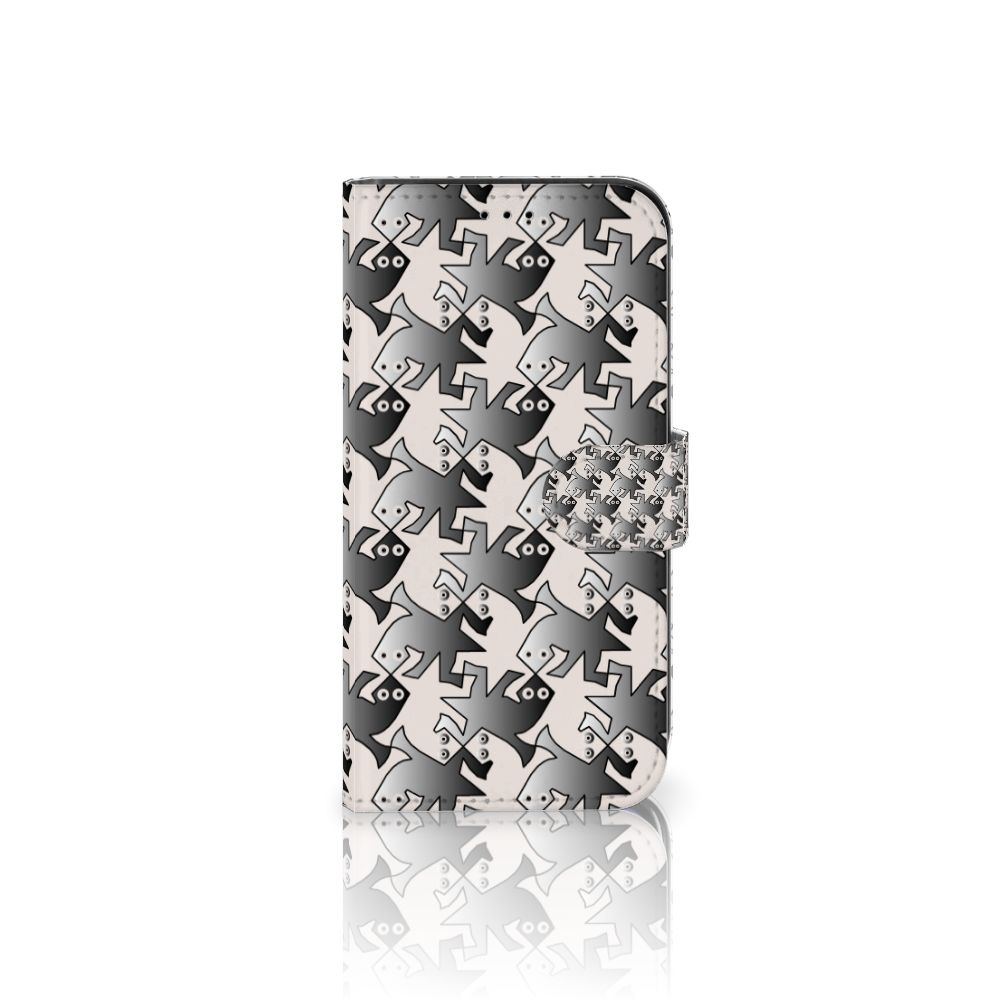 Apple iPhone 13 Telefoonhoesje met Pasjes Salamander Grey telefoonhoesje salamander grey voorzijde