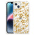 Apple iPhone 14 Plus Case Gouden Bloemen transparant achterkant bloemen design