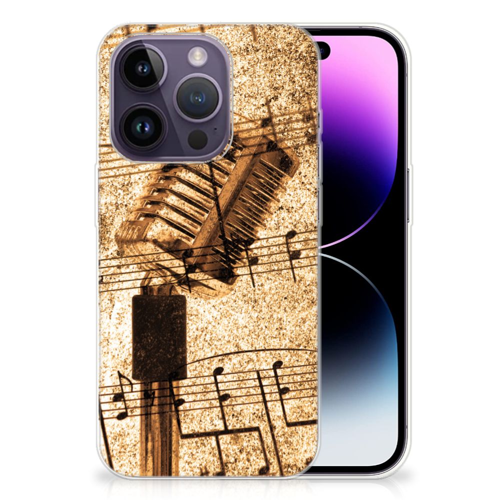 Apple iPhone 14 Pro Siliconen Hoesje met foto Bladmuziek B2C Telecom