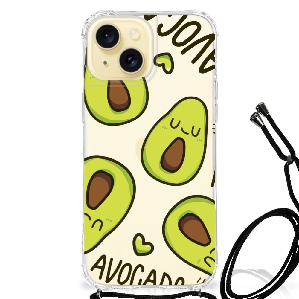 Apple iPhone 15 Stevig Bumper Hoesje Avocado Singing B2C Telecom