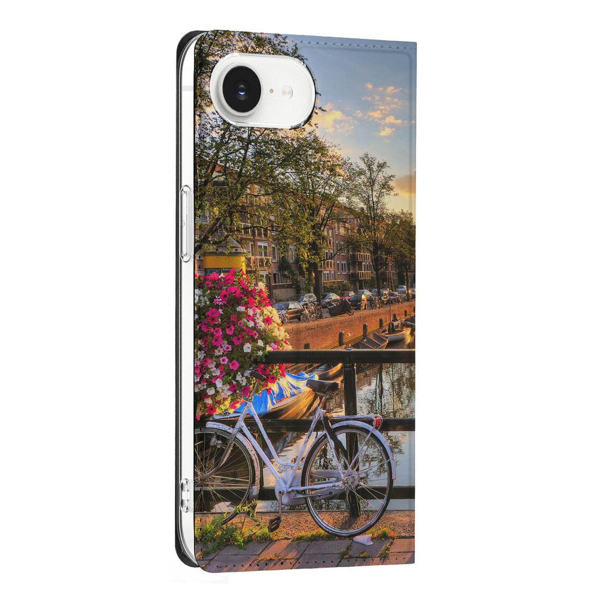 Apple iPhone 16e Book Cover Amsterdamse Grachten design Amsterdamse Grachten aanzicht