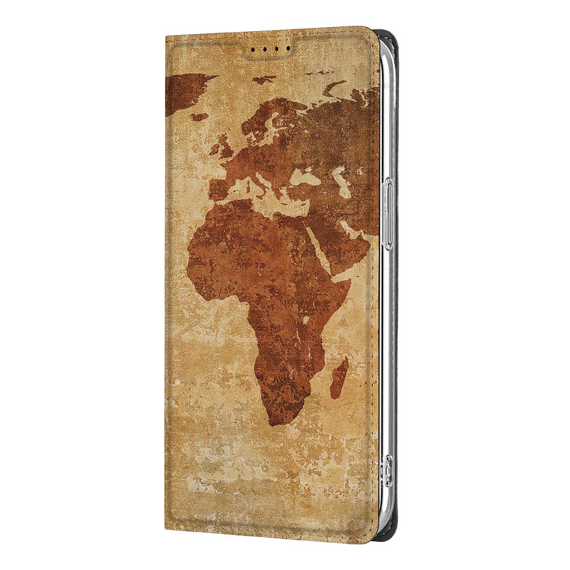 Apple iPhone 16e Book Cover Wereldkaart wereldkaart design voorzijde