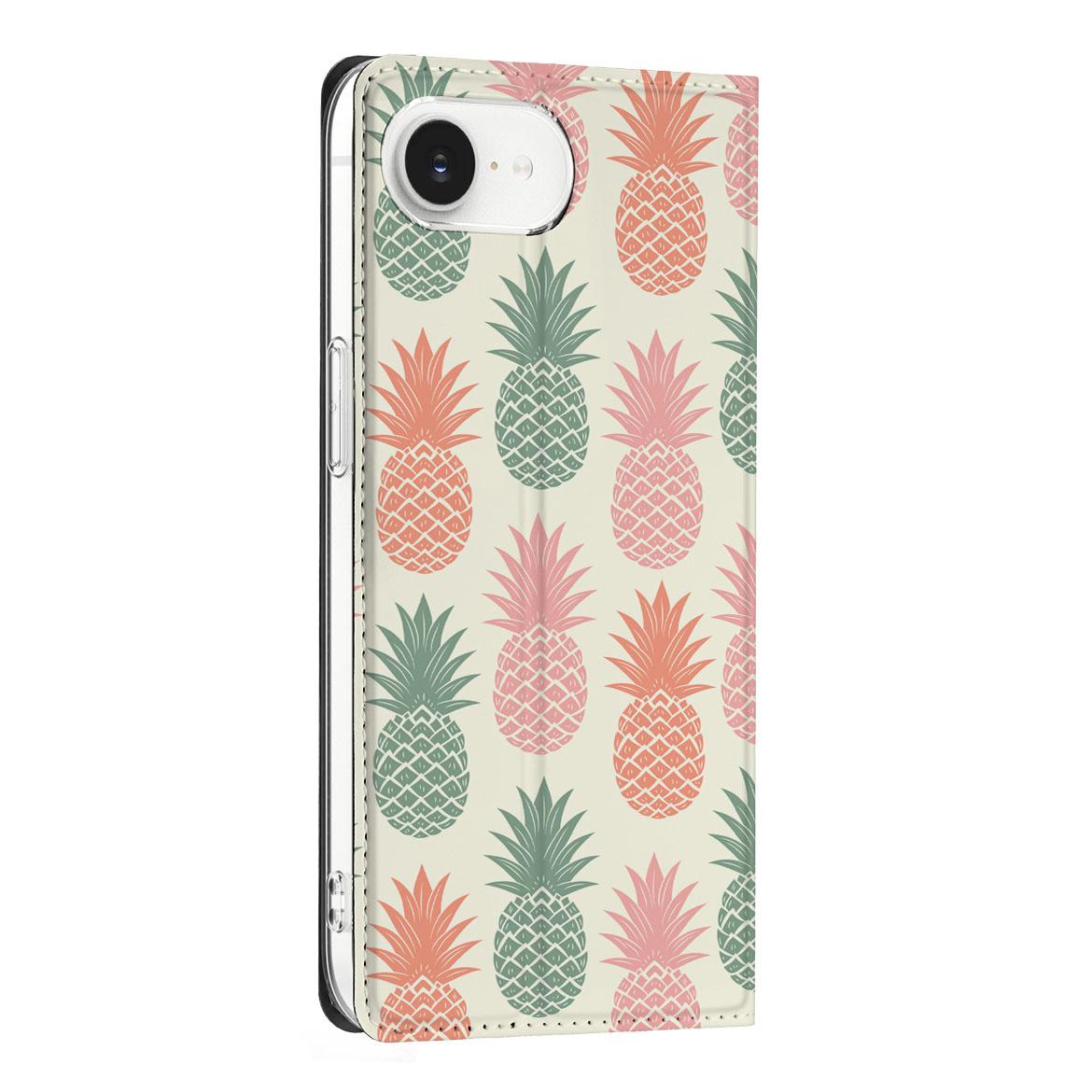 Apple iPhone 16e Flip Style Cover Ananas design ananas anzicht