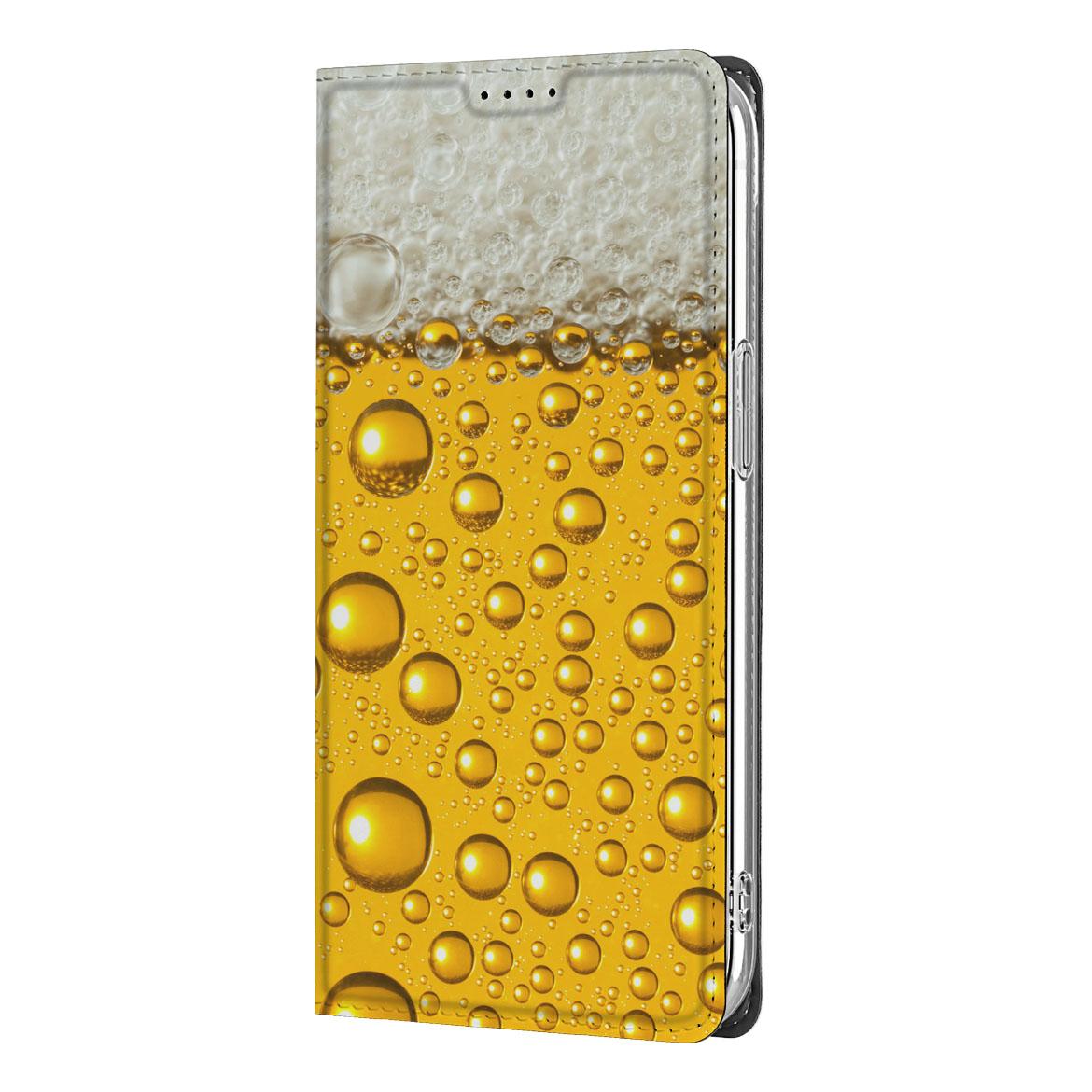 Apple iPhone 16e Flip Style Cover Bier bierprint zijkant
