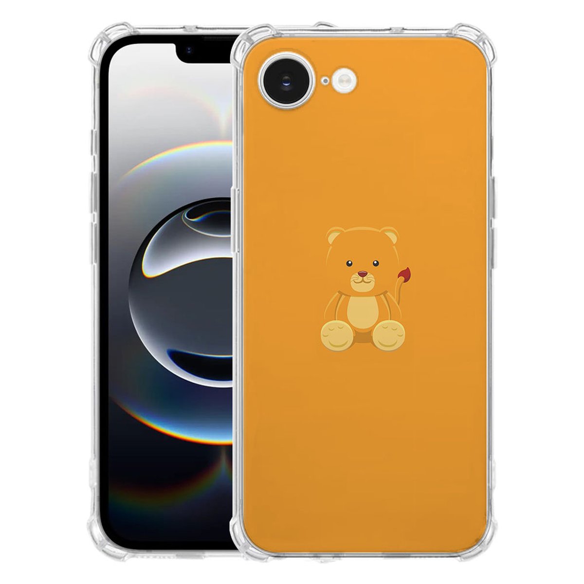 Apple iPhone 16e Hoesje - Baby Beer TPU Antishock baby beer ontwerp transparant achterkant