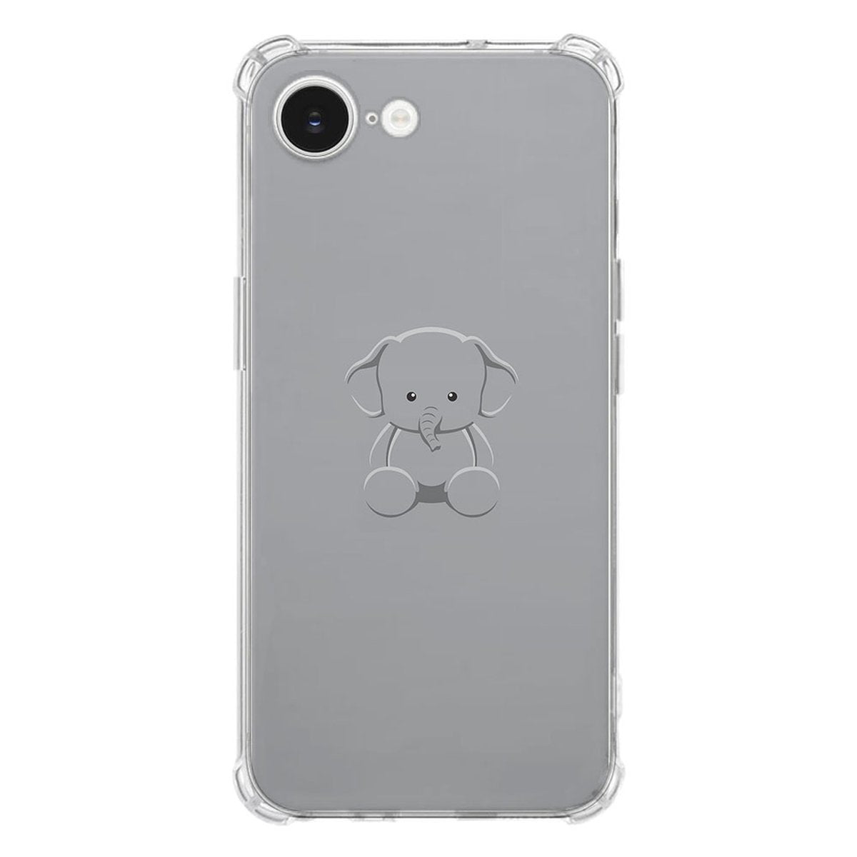 Apple iPhone 16e Hoesje - Baby Olifant TPU Antishock dierenontwerp transparant schokbestendig