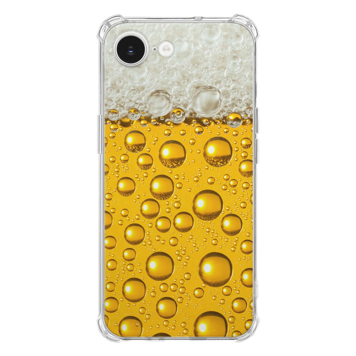 Apple iPhone 16e Hoesje - Bier TPU Antishock bier design aanzicht