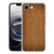 Apple iPhone 16e Hoesje - Donker Hout TPU Antishock hoesje donker hout design voorkant achterkant